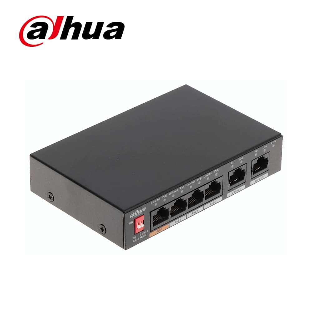Dahua CS4006-4GT-60 4 Port Yönetilebilir Gigabit PoE Switch - Image 1