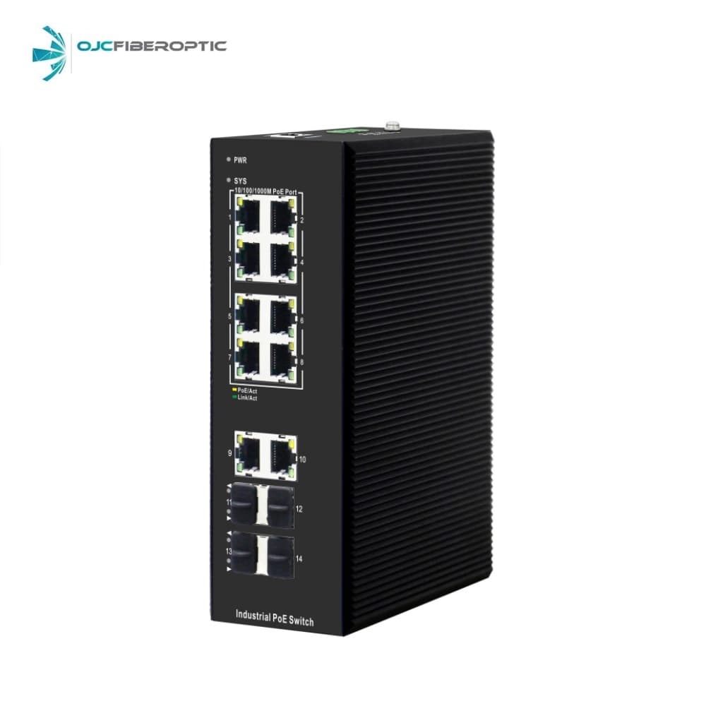 ODS ODS-E-8MGP2U4S 8 Port Gigabit Endüstriyel PoE Switch - Image 1