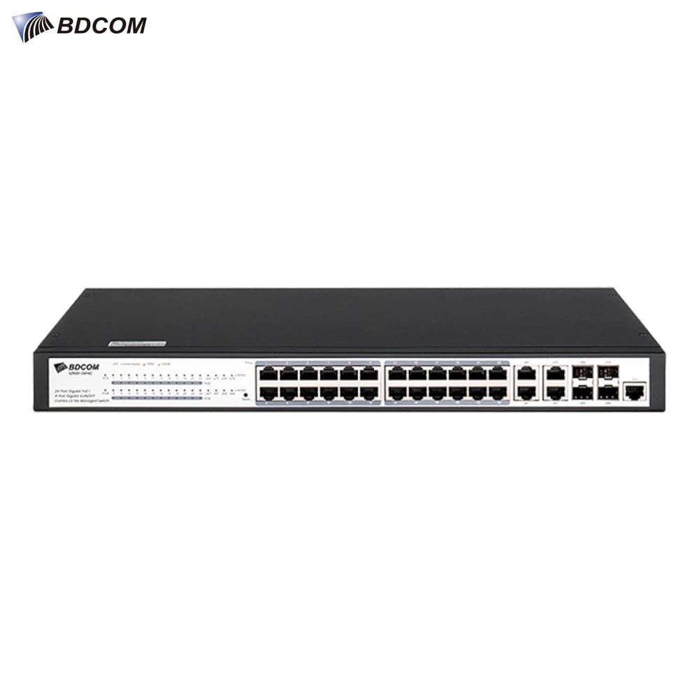 BDCOM S2500-24P4C 24 Port Yönetilebilir PoE Switch - Image 1