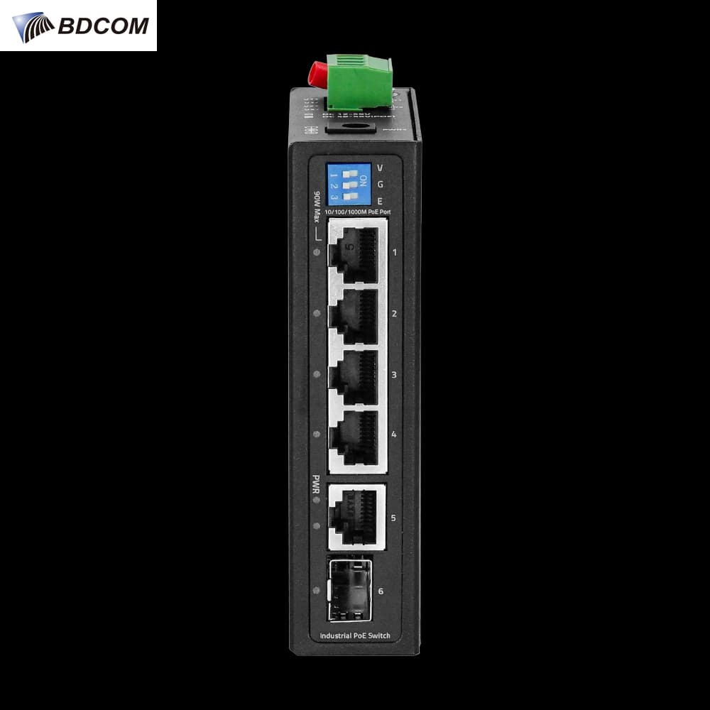 BDCOM IES200-LSTW1140P 4 Port Gigabit Endustriyel PoE Switch - Image 1