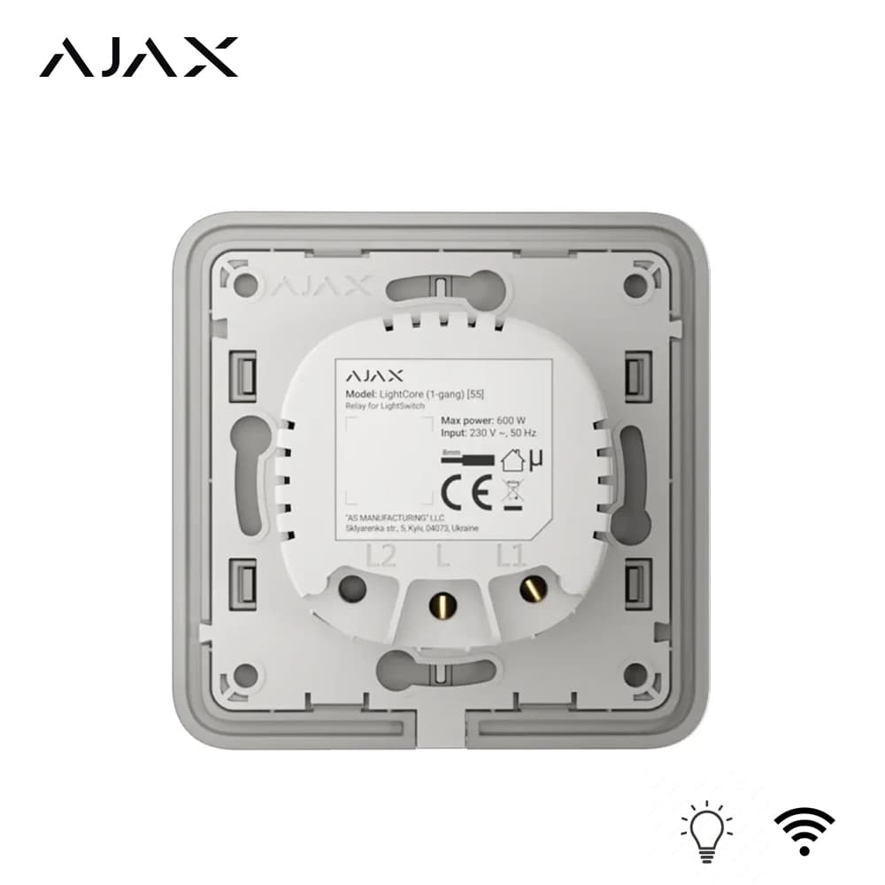 Ajax LightCore Uzaktan Kontrollü Akıllı Tekli Anahtar (1 Gang) - Image 1