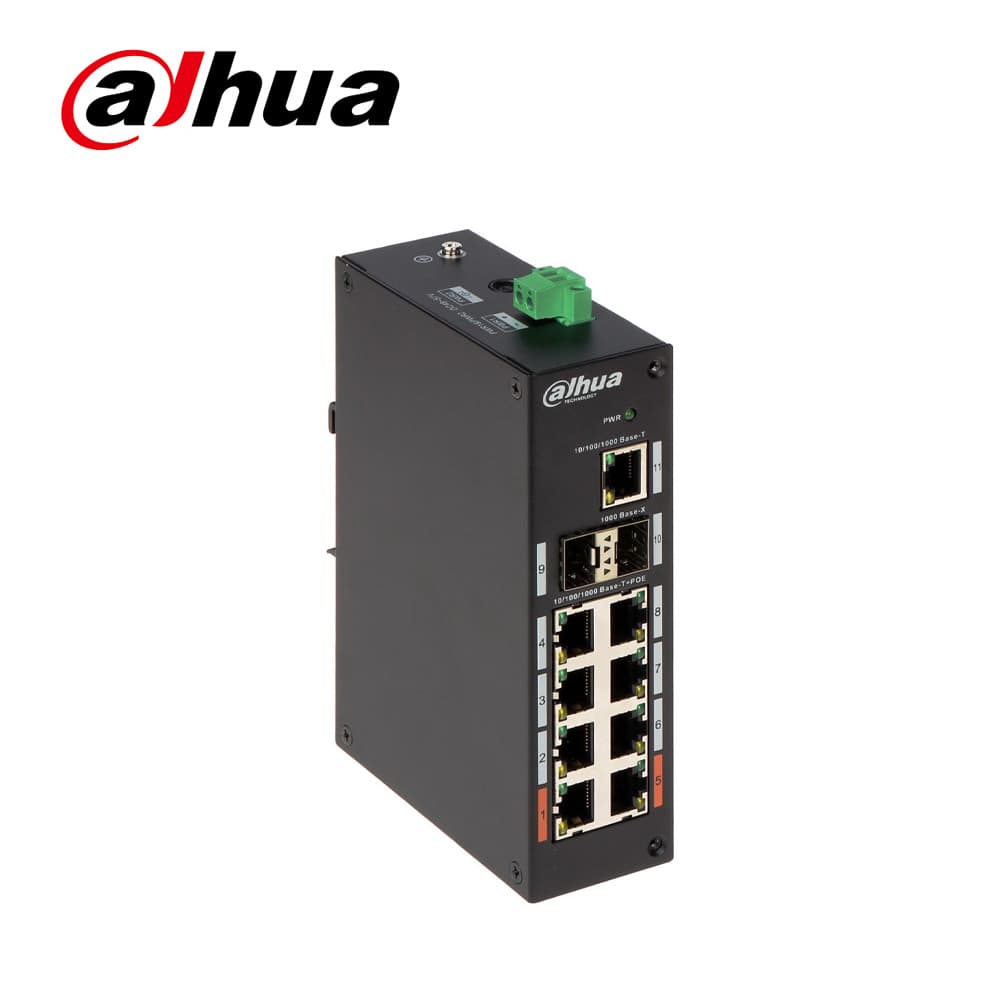 Dahua PFS3211-8GT-120 8 Port Endustriyel Gigabit PoE Switch - Image 1