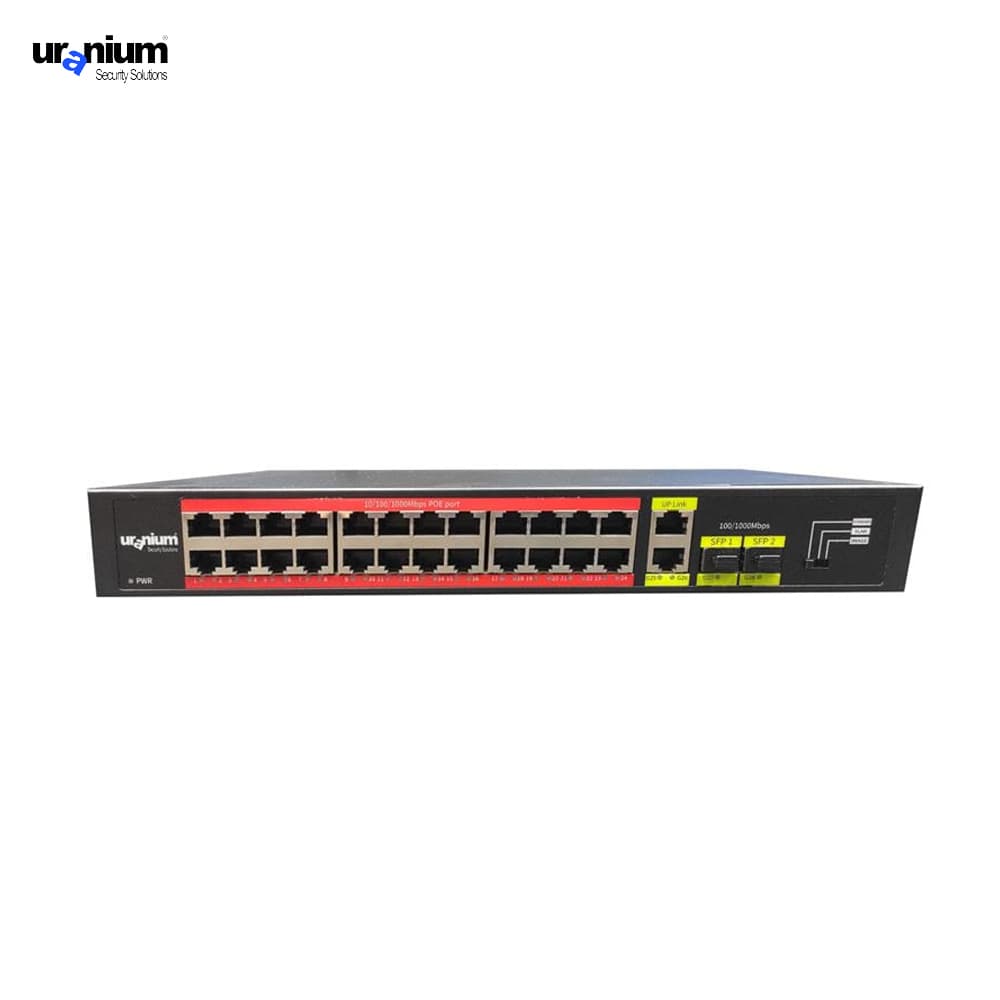 Uranium POE-G2422SFP-300W 24 Port Gigabit PoE Switch - Image 1