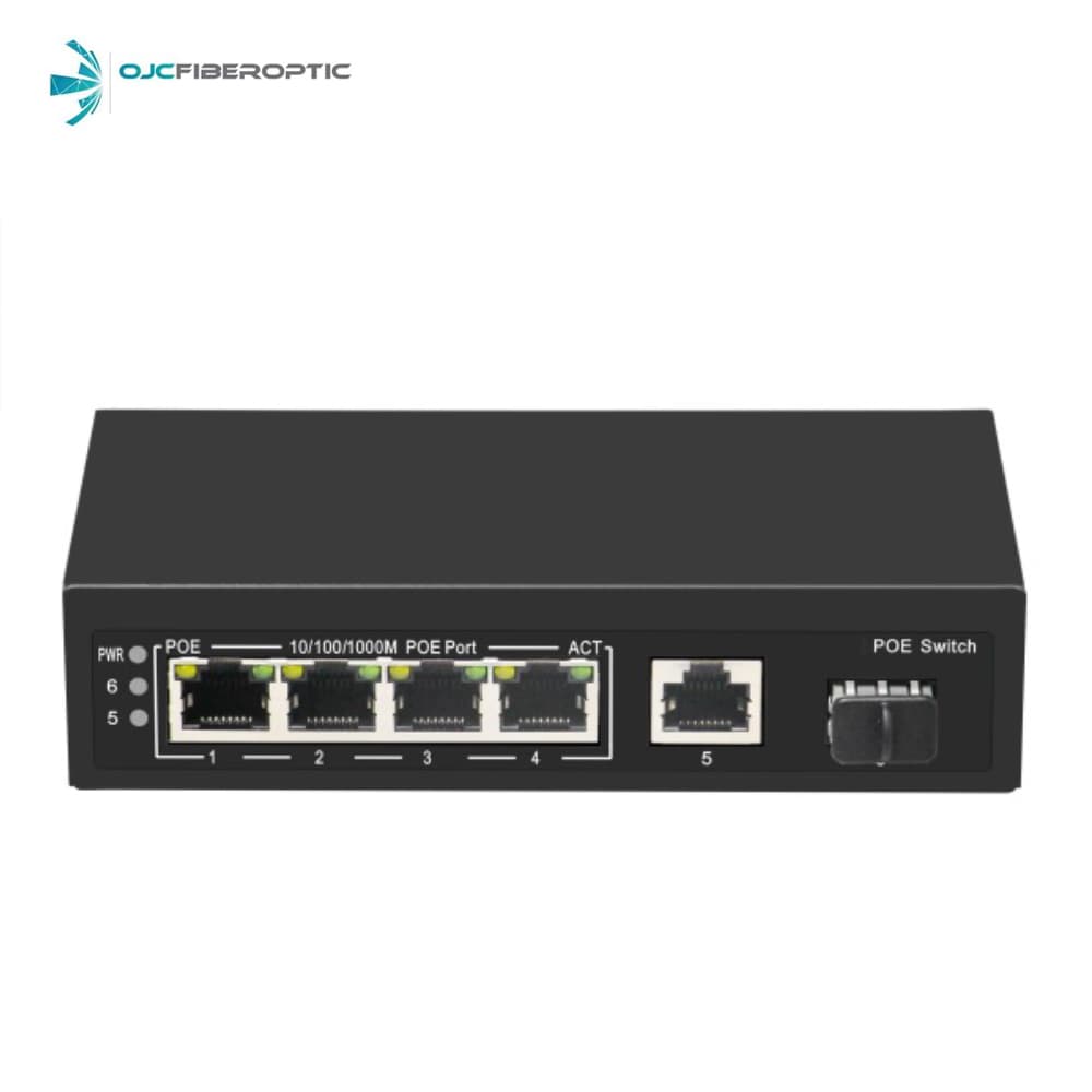 ODS ODS-4P1U1S 4 Port Gigabit PoE Switch - Image 1