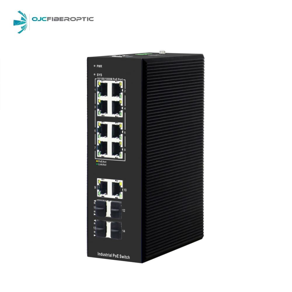 ODS ODS-E-8MGP2U4S 8 Port Gigabit Endüstriyel PoE Switch - Image 1