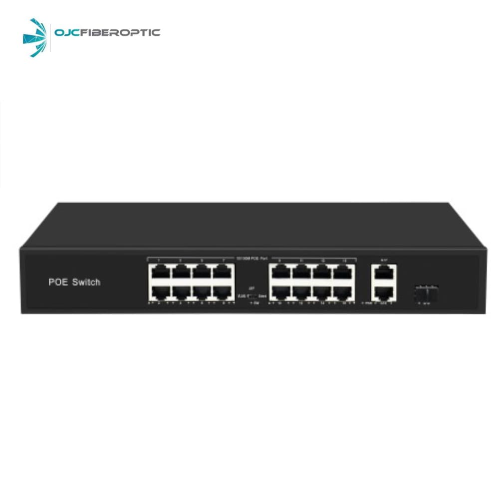 ODS ODS-16P2U1S-200 16 Port PoE Switch - Image 1