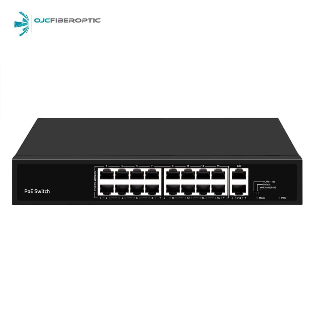 ODS ODS-16P2U-300 16 Port PoE Switch - Image 1