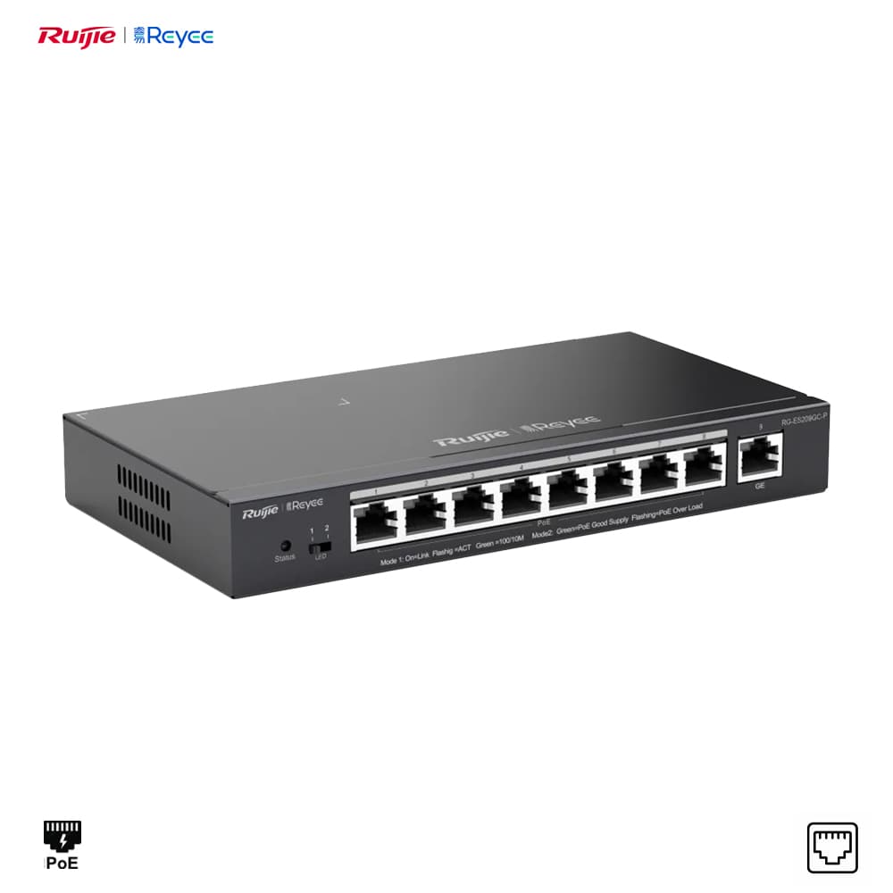 Reyee RG-ES209GC-P 8 Port Gigabit Network PoE Switch - Image 1