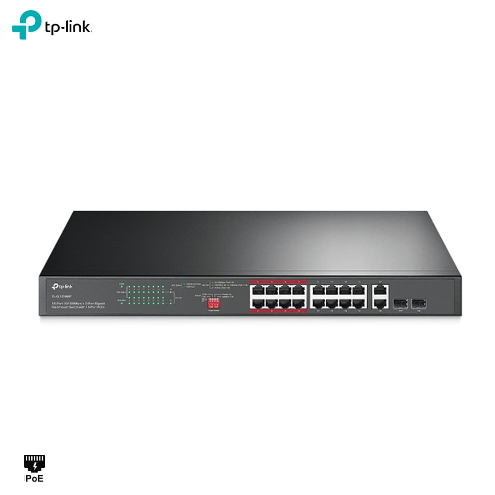 TP-Link TL-SL1218MP 16 Port PoE Switch - Image 1