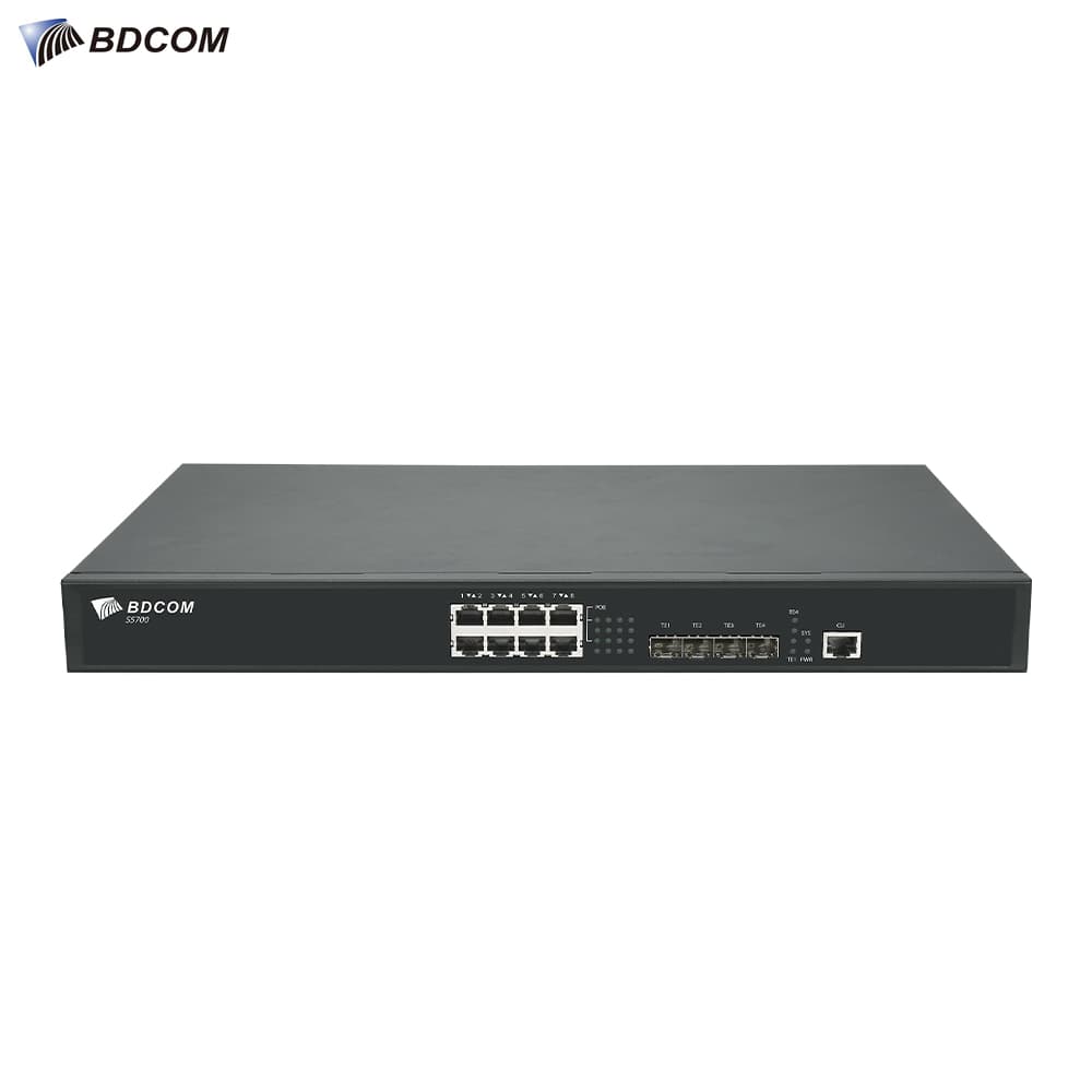 BDCOM S5700-8EP4X 8 Port 2.5 Gigabit Network PoE Switch - Image 1