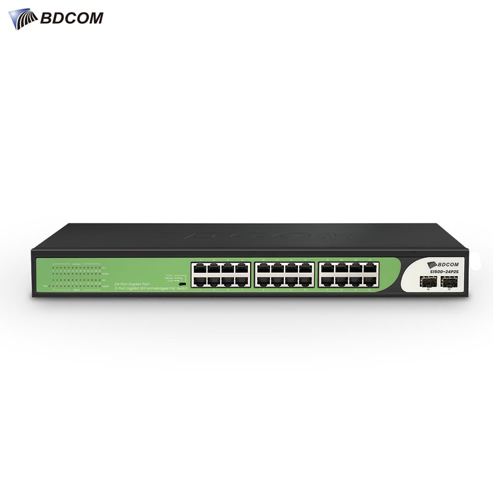 BDCOM S1500-24P2S 24 Port Gigabit Network PoE Switch - Image 1