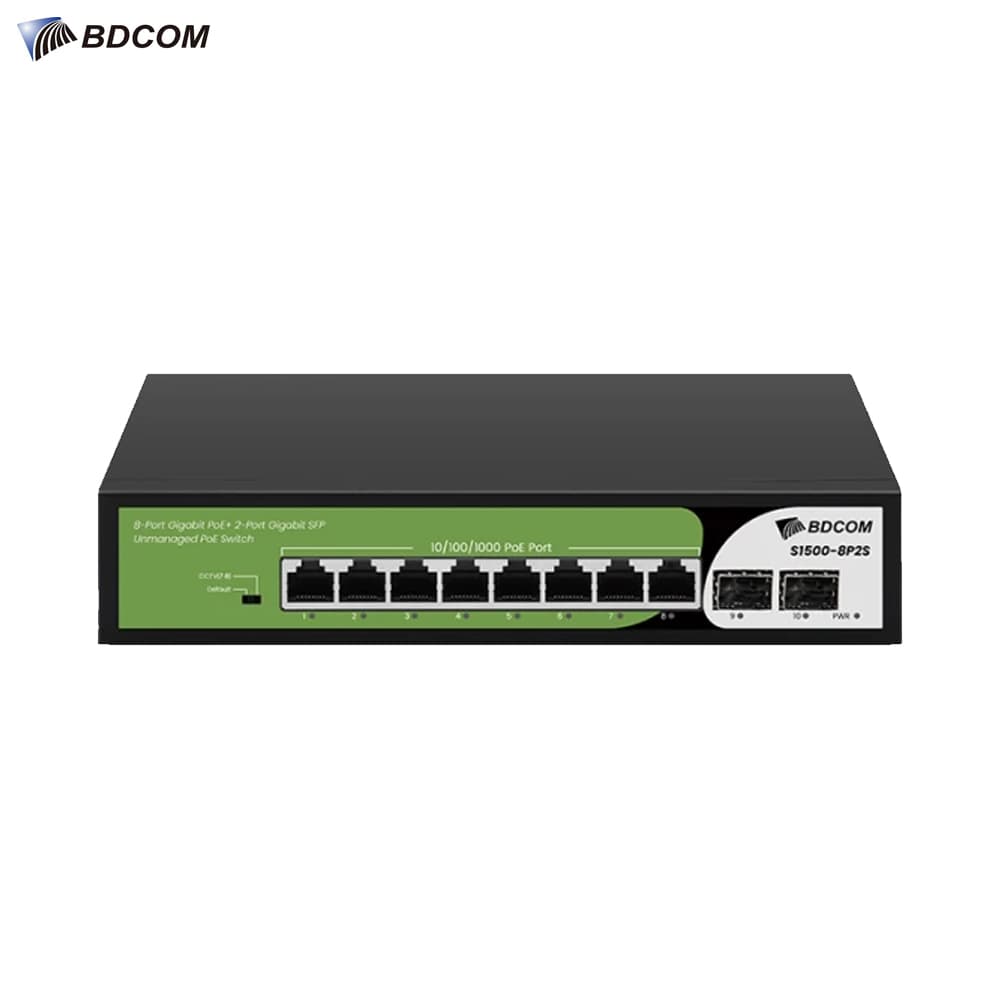 BDCOM S1500-8P2S 8 Port Gigabit Network PoE Switch - Image 1