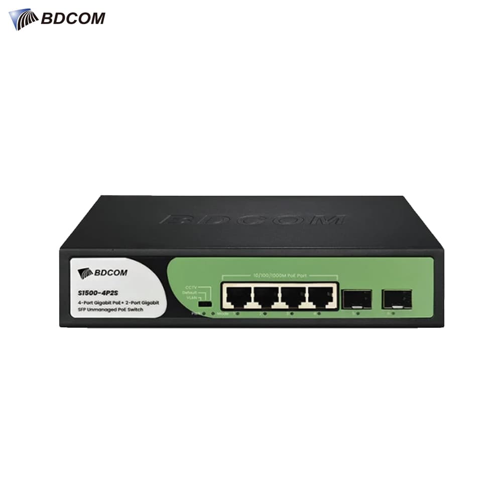BDCOM S1500-4P2S 4 Port Gigabit Network PoE Switch - Image 1