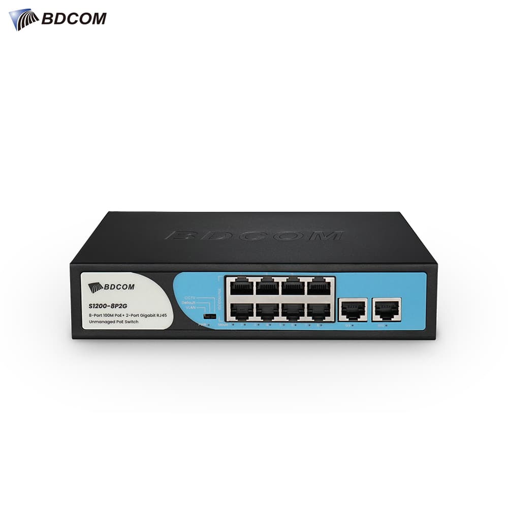 BDCOM S1200-8P2G 8 Port Network PoE Switch - Image 1