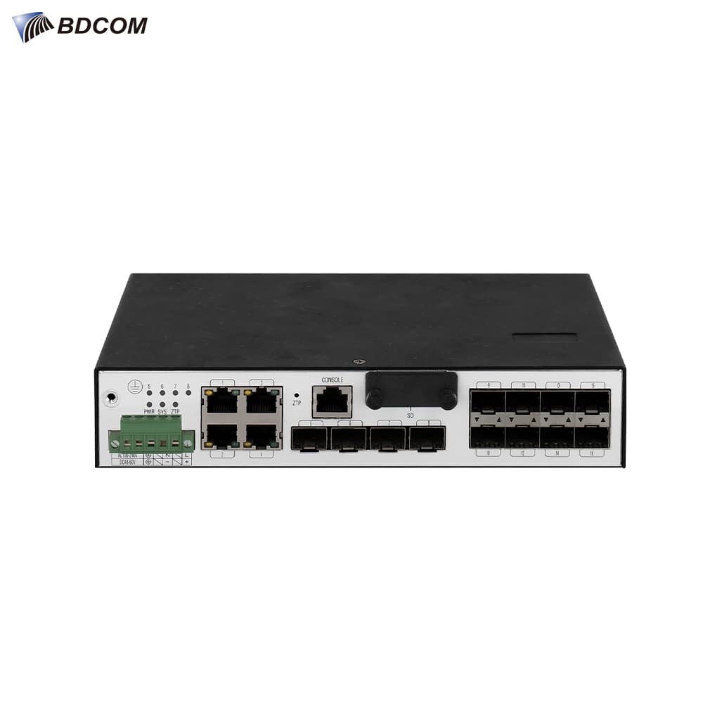 BDCOM IES2000-TU12S4T 12 SFP Port Gigabit Endustriyel Switch - Image 1