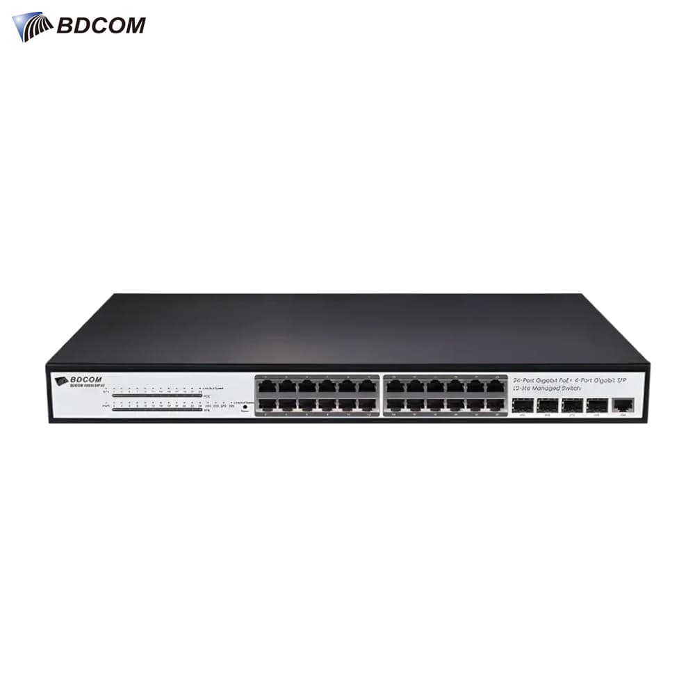 BDCOM S2500-24P4S 24 Port Yönetilebilir PoE Switch - Image 1