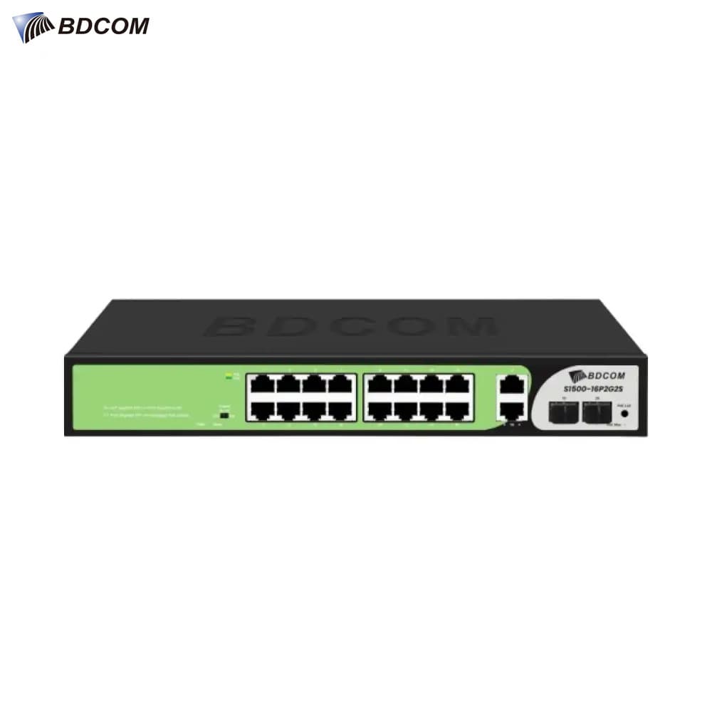 BDCOM S1500-16P2G2S 16 Port Gigabit Network PoE Switch - Image 1