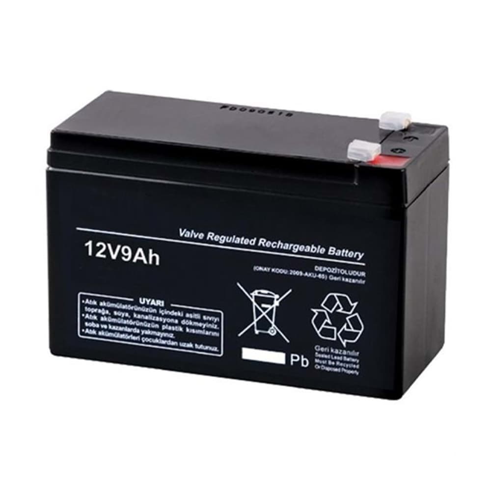 12 Volt 9 Amper Kuru Tip Bakımsız Akü - Image 1